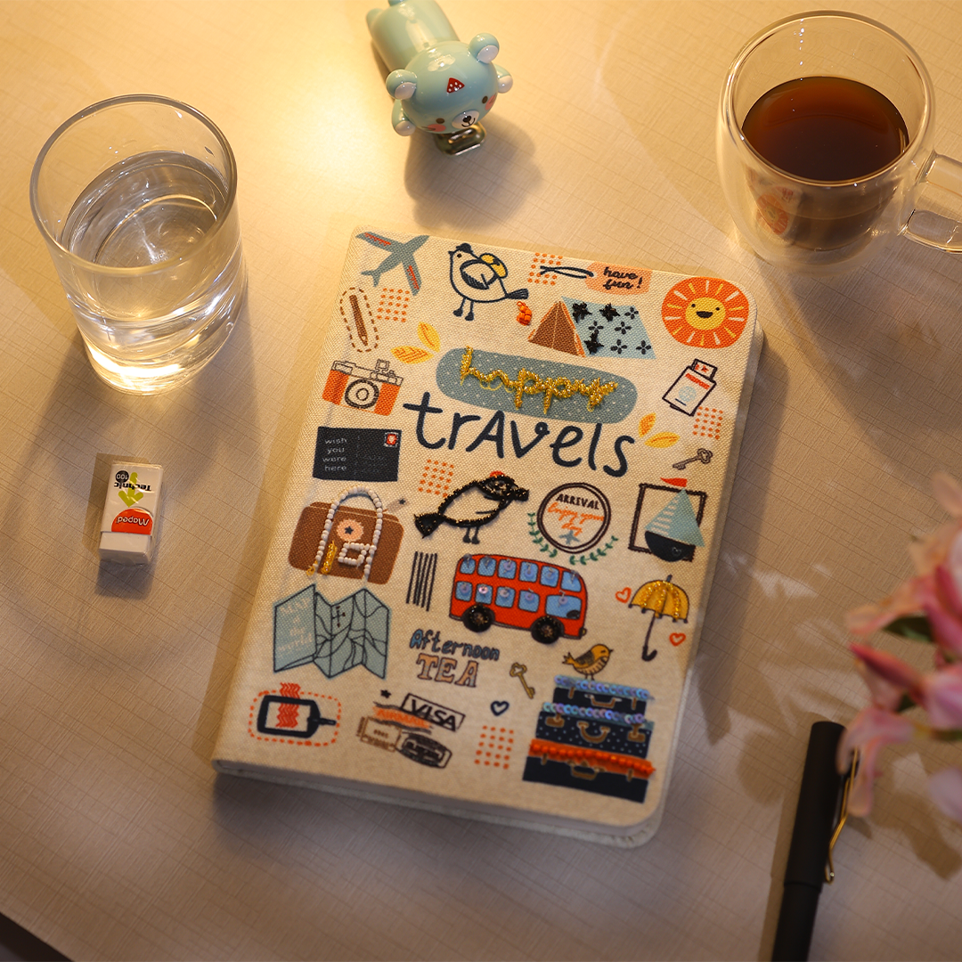 A5 Threaded Thoughts Series - Happy Travels