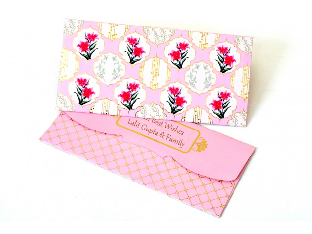 Pink Chase Shagun Envelope Personalised- Pack of 12