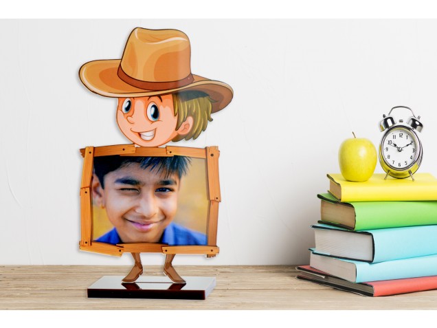 Cowboy & Me Acrylic Cartoon Photo Stand