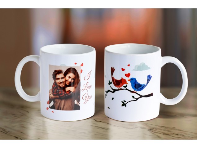 Lovebirds Personalised Mug
