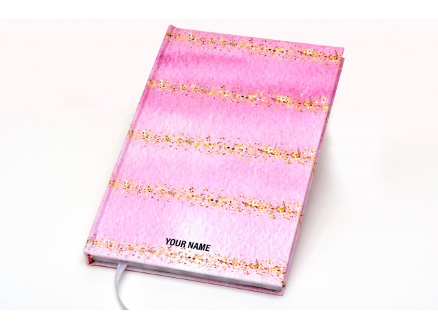 Pink Gold Sprinkle Notebook