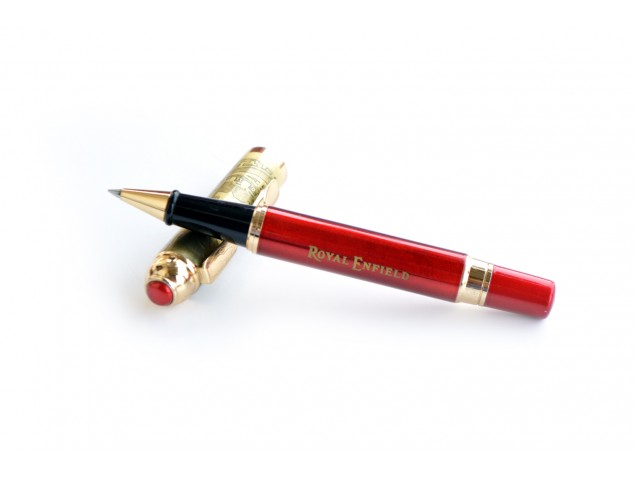 Antique Gold and Red Personalised Pen
