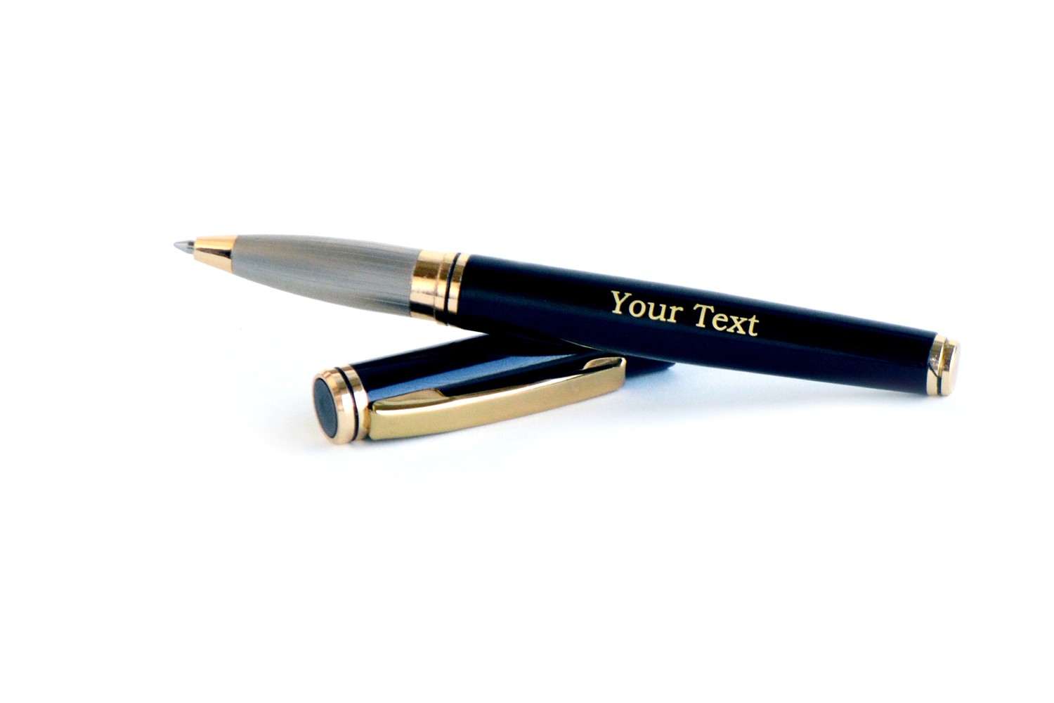 Black with matte grey Magnetic Personalised pen