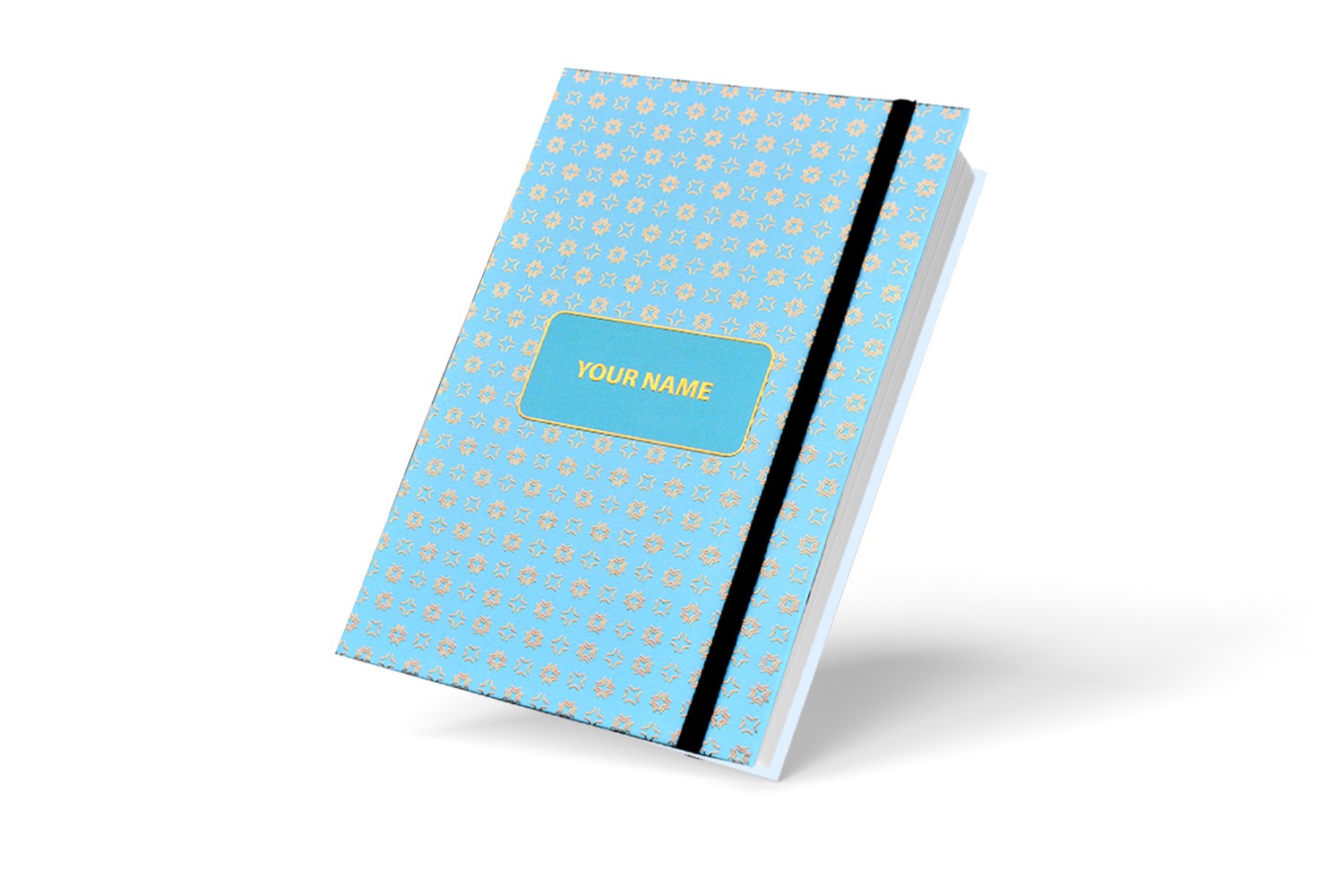 Sapphire Blue Abstract Personalised Notebook