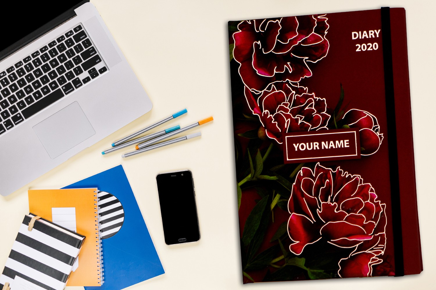 Floral Effect  Personalised Notebook