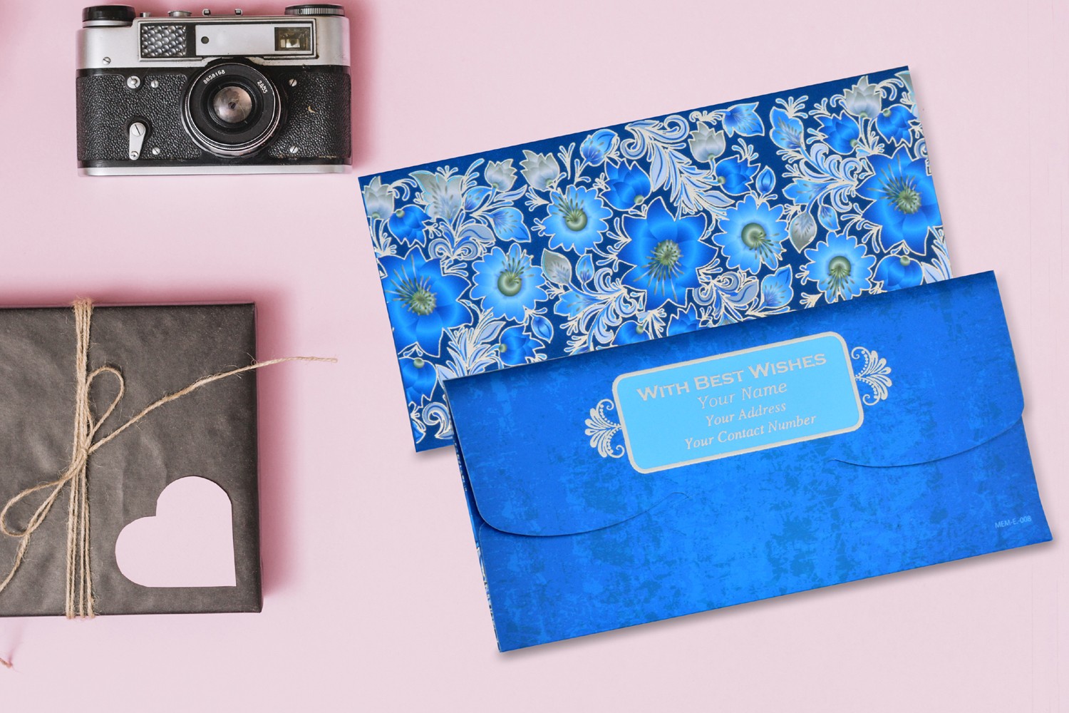 Royal Blue Personalised Shagun Envelopes Premium - Pack of 20