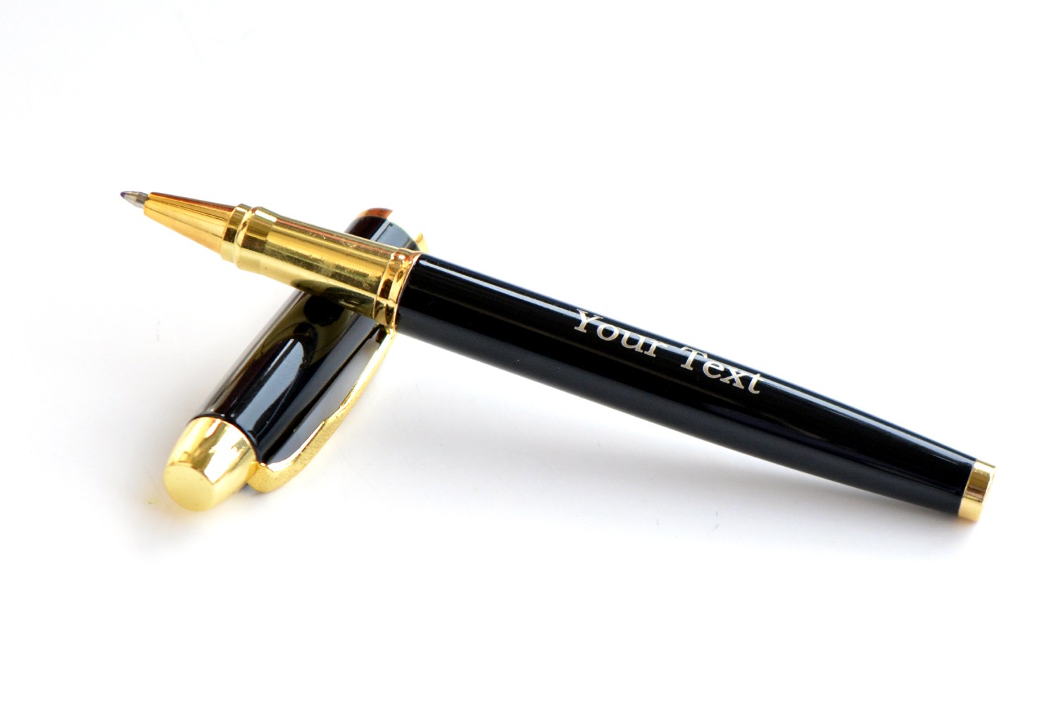 Glossy Black with Gold Personalised Pen