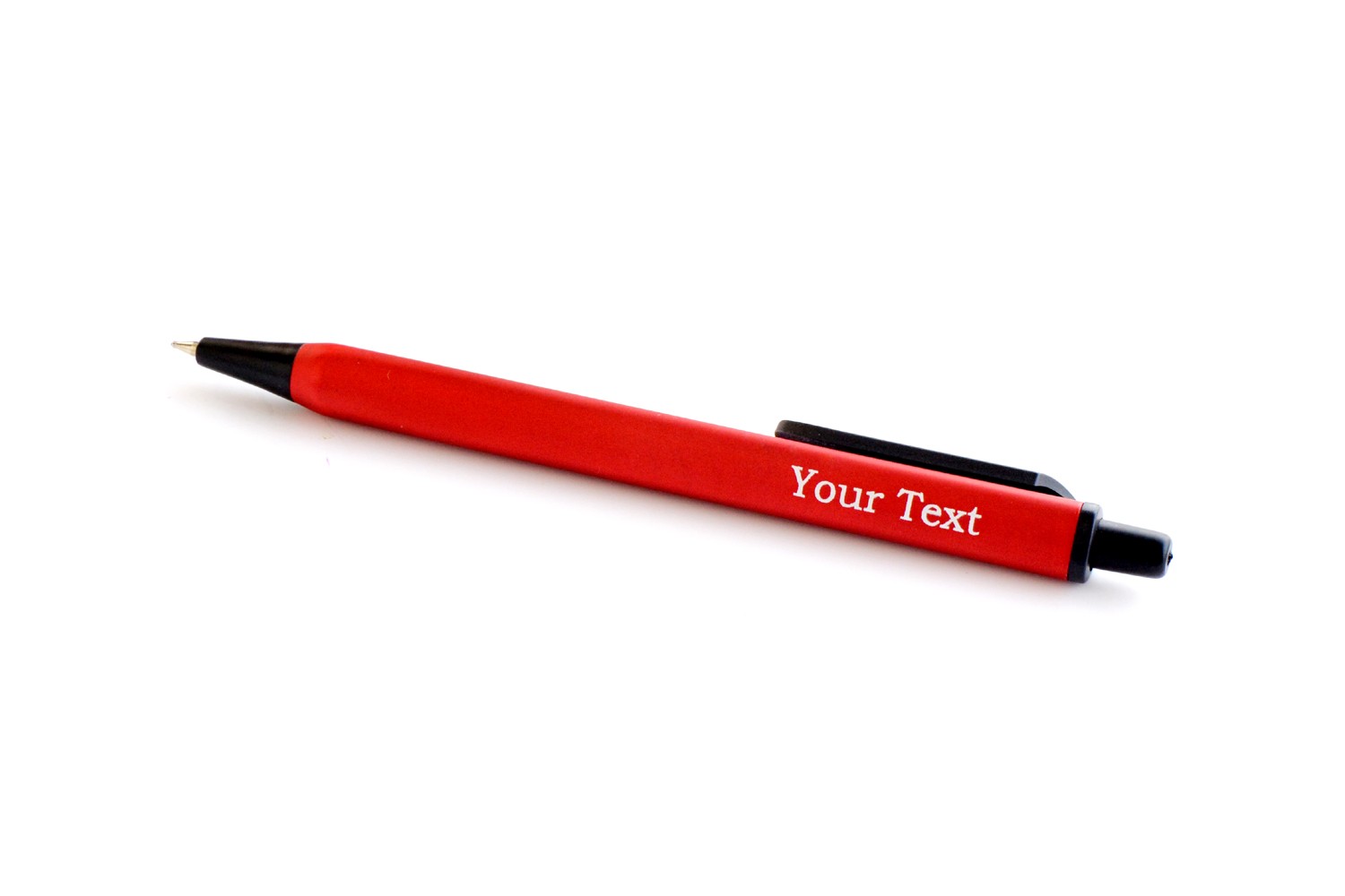 Matt Red and Black Personalised Pen