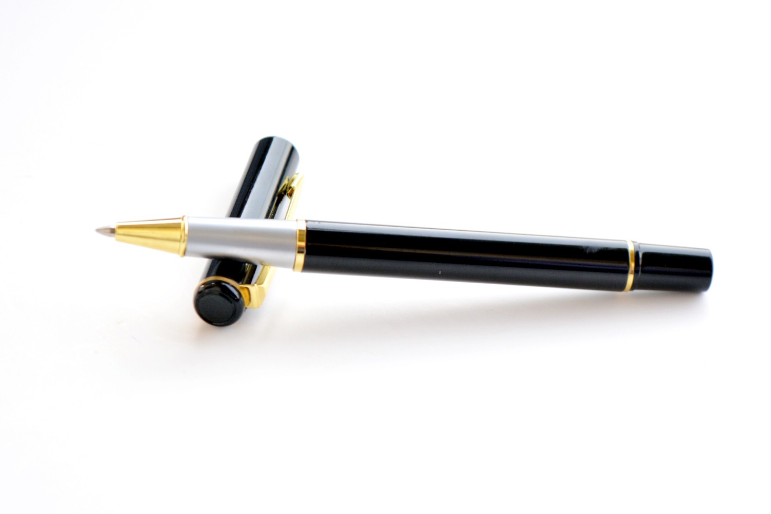 Sleek Black Gold Personalised Pen