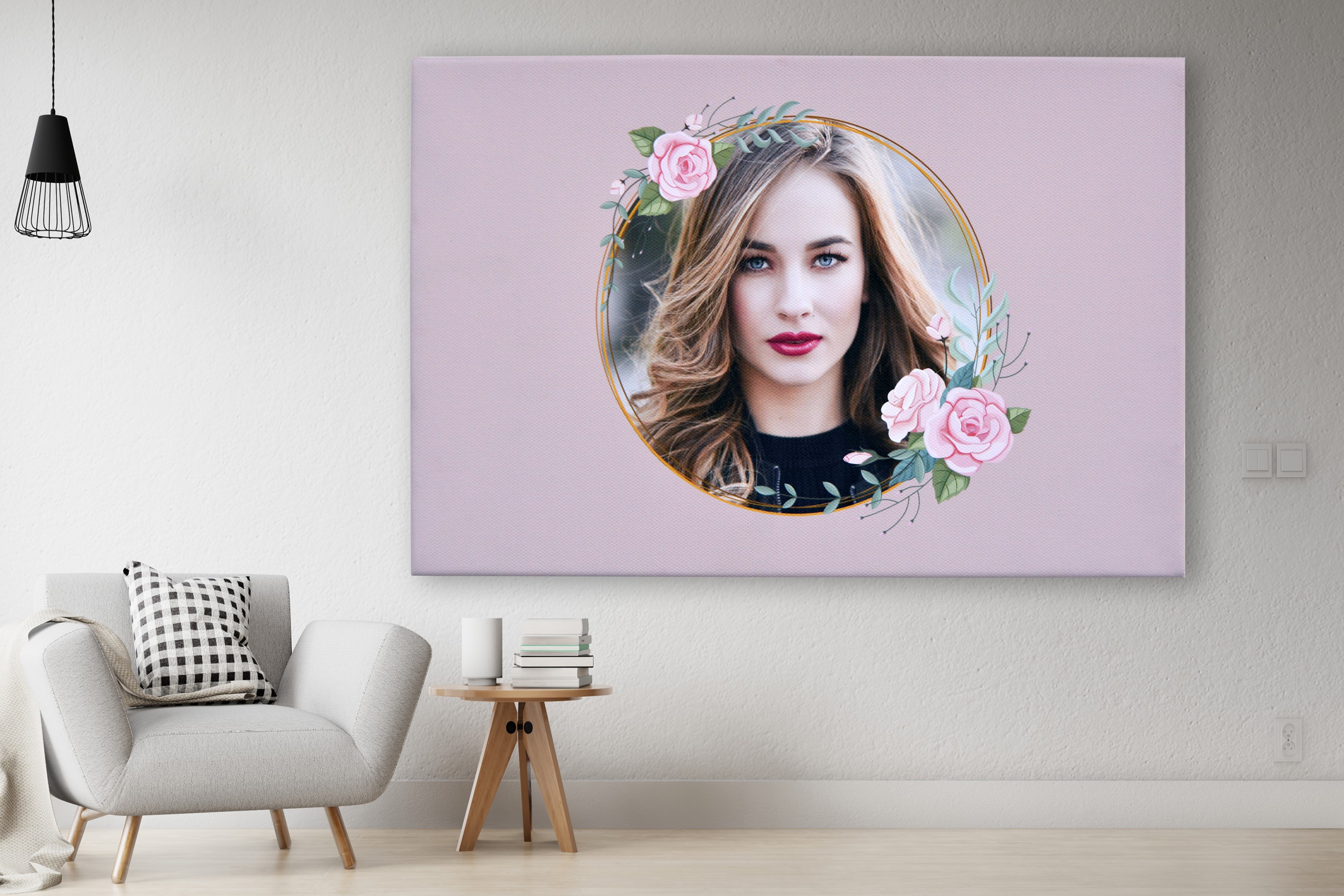 Image with flowers canvas