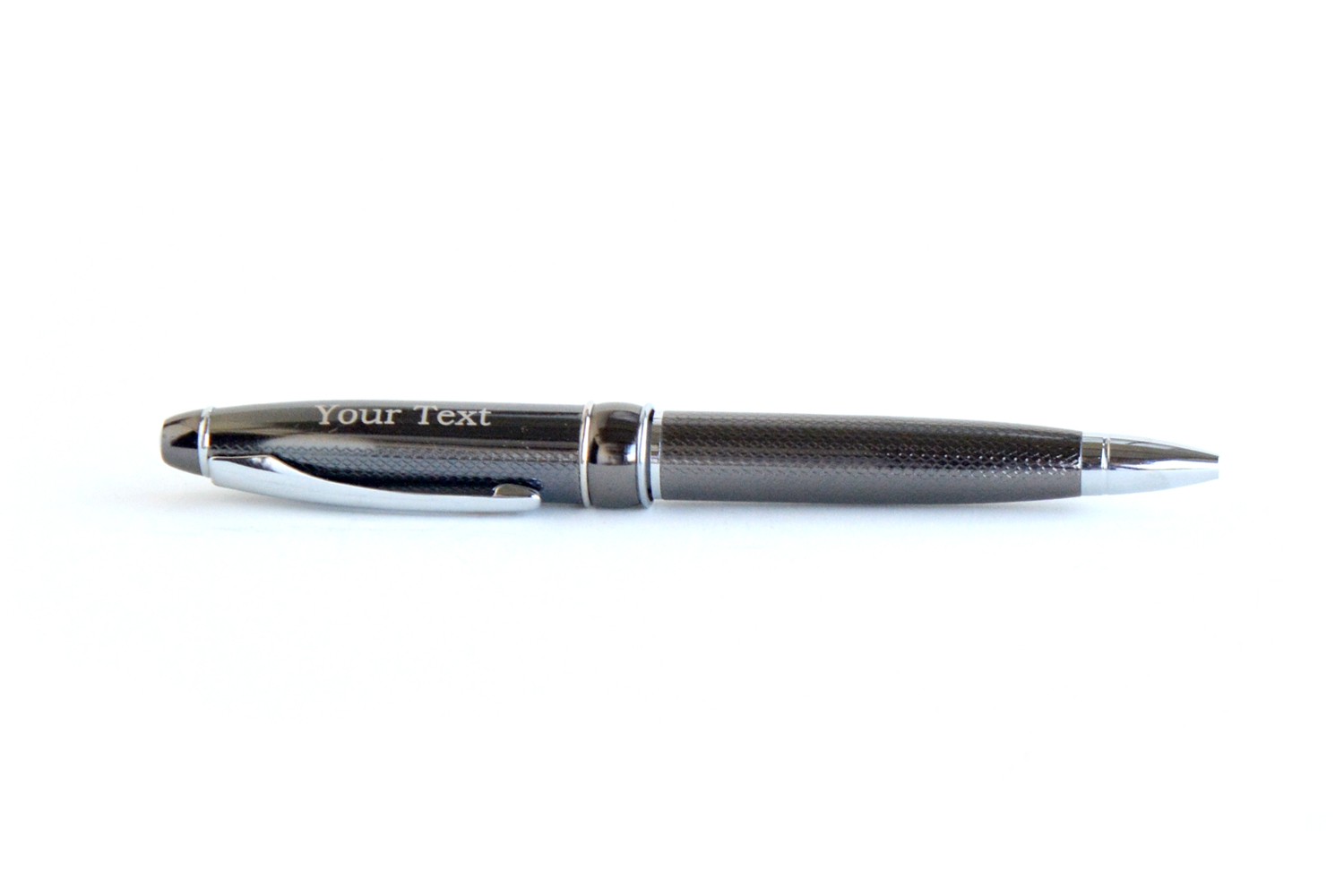 Coarsely Ground Black Personalised Pen